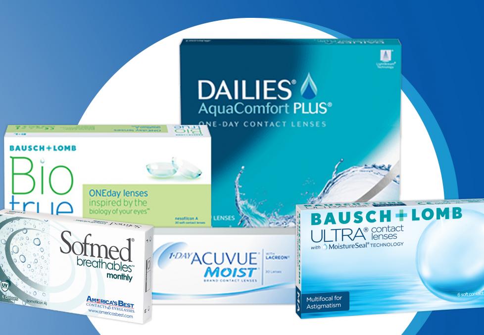 Boxes of contact lens from America's Best