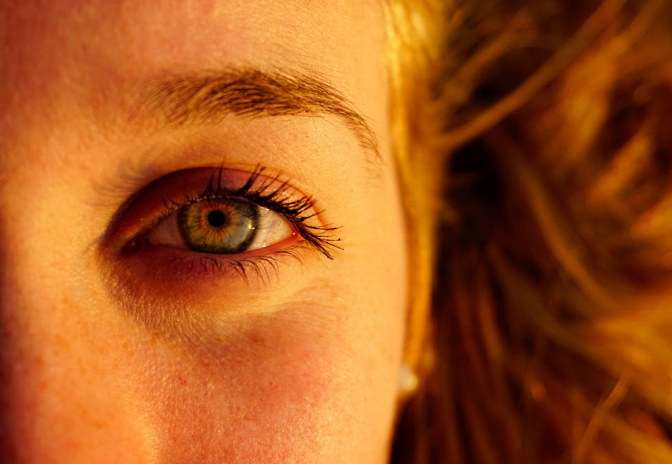 A closeup photo of a woman's eye.