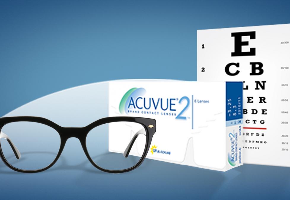 Backup glasses and a box of contact lenses
