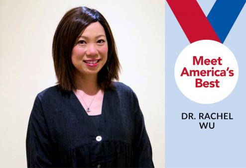Rachel Wu, O.D., uses a high-tech retinal camera to help take care of her patients eye health.