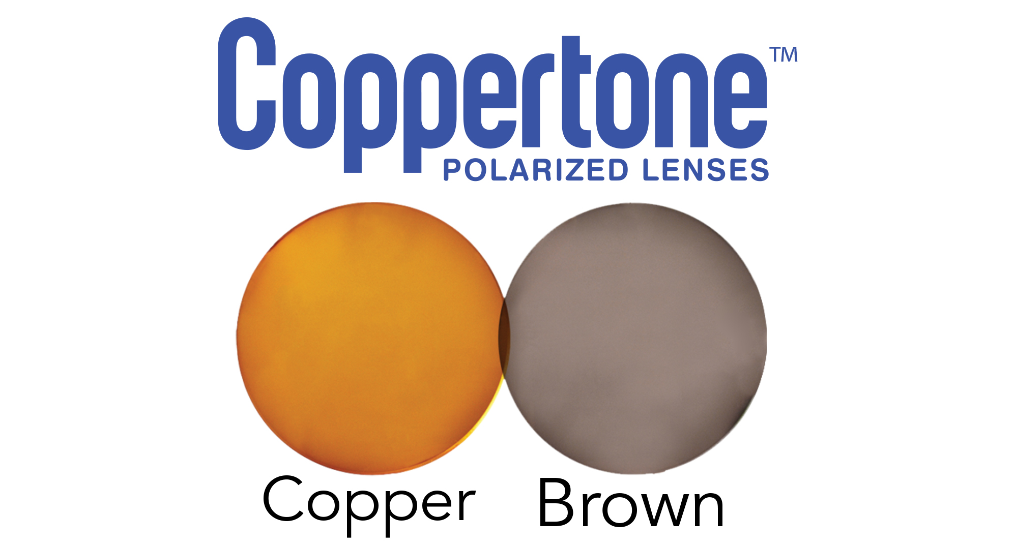 Coppertone logo with lens colors