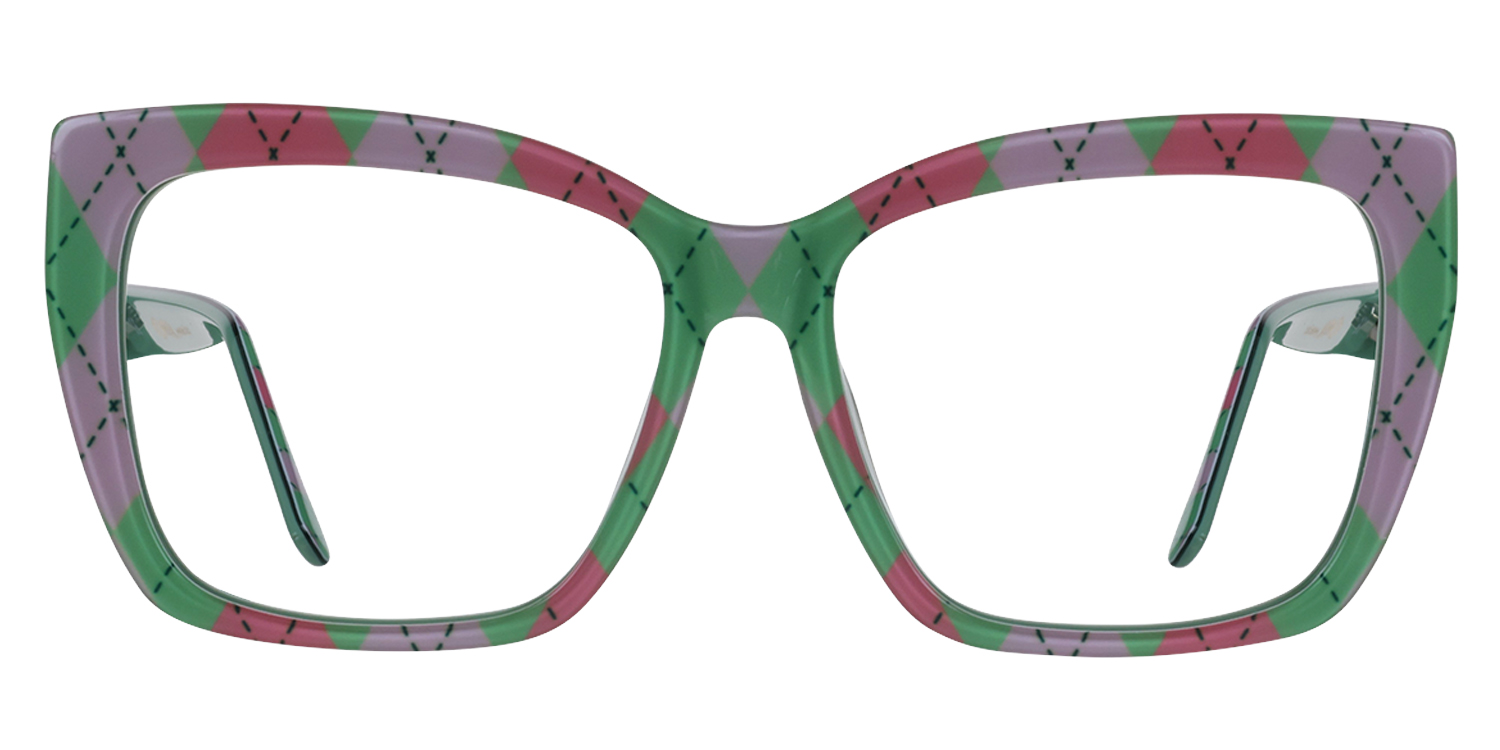 Official by Vontelle ETHEL Pink and Green Argyle display picture 2