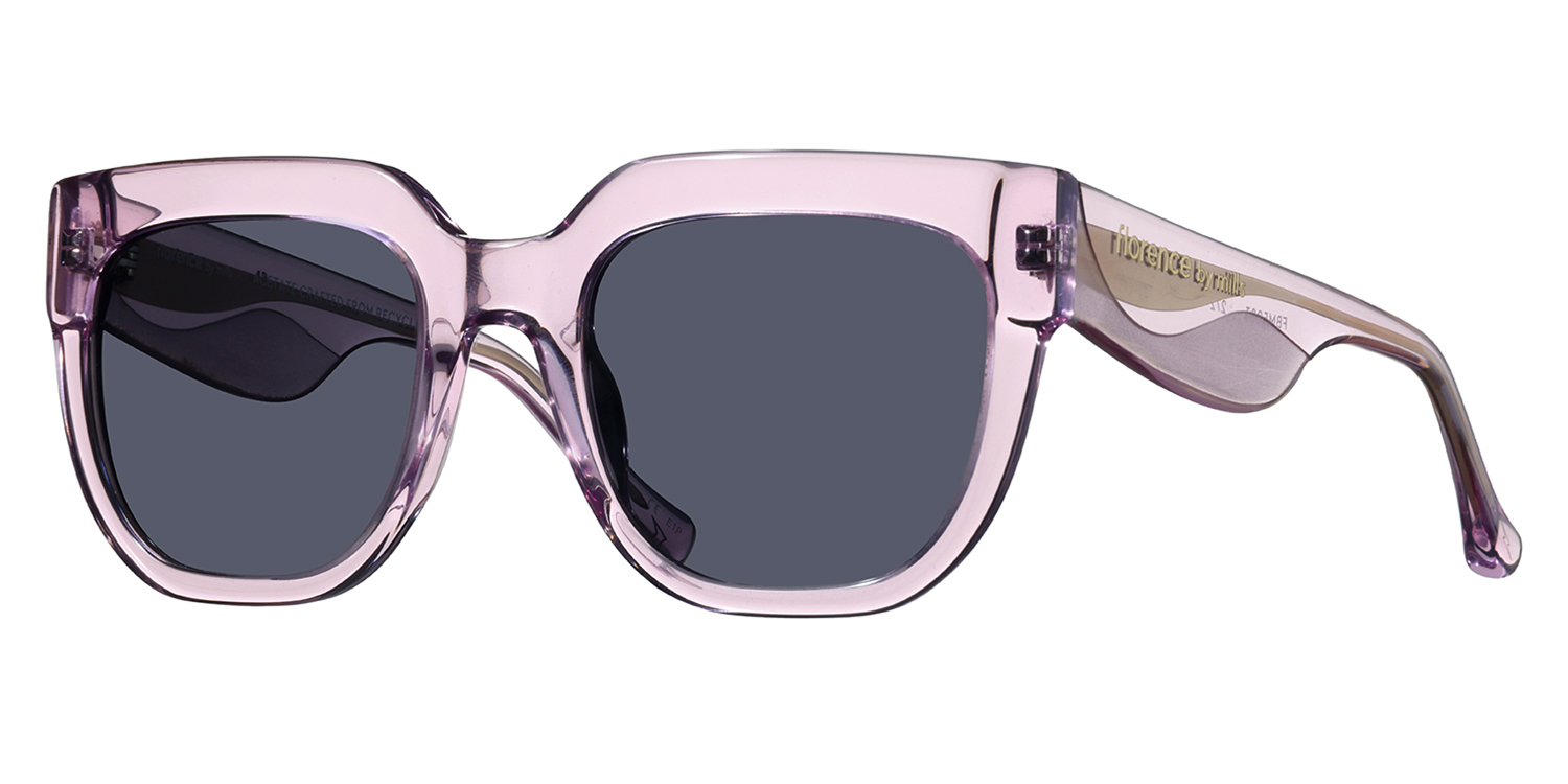 NWOT Florence by Mills FBM 5004 Cat Eye Pearl Pink Marble 53 mm Sunglasses Florence by Mills 5038 Black Ivory main image 2