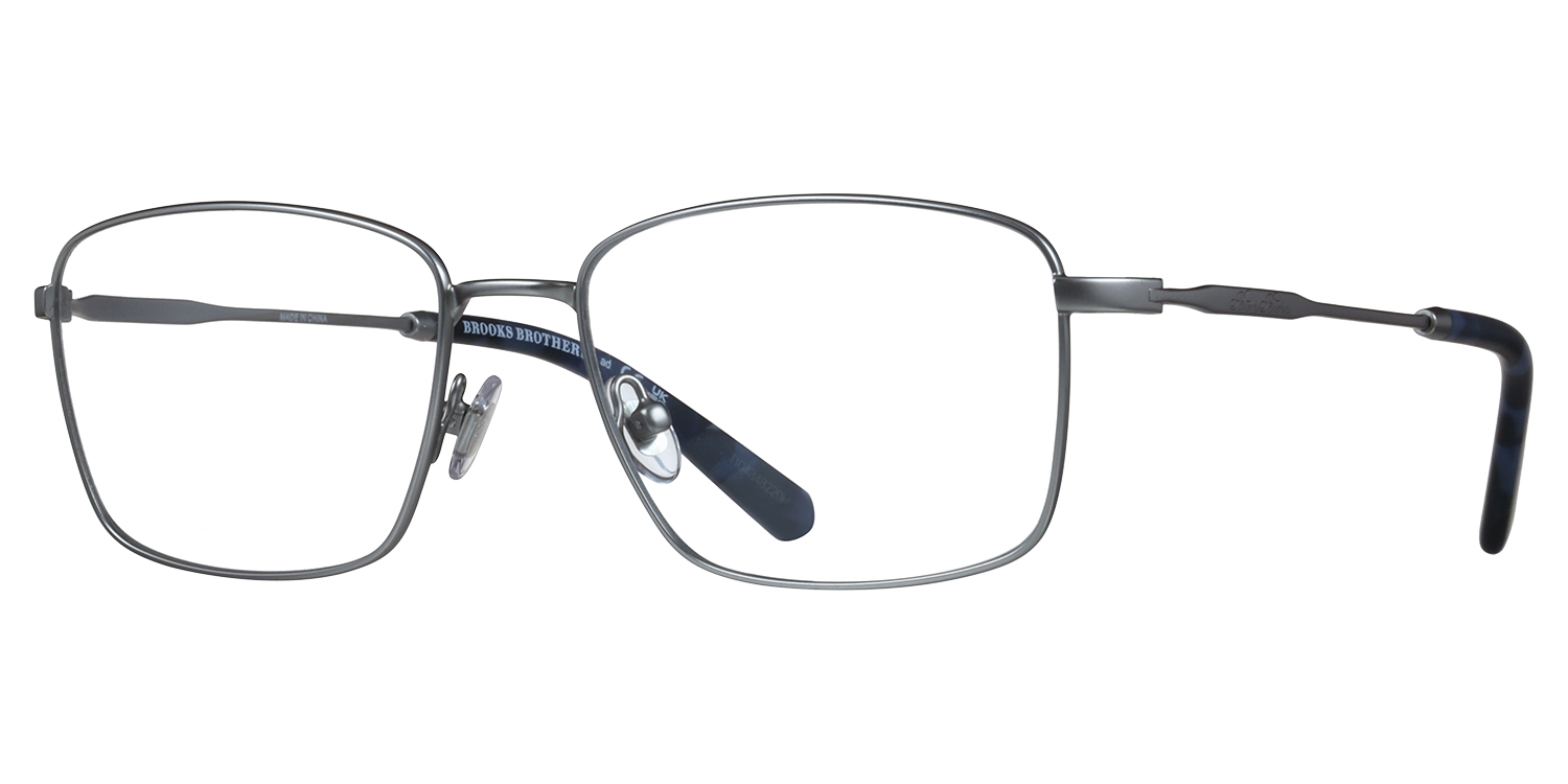 Brooks Brothers BB 1118 Satin Black Silver