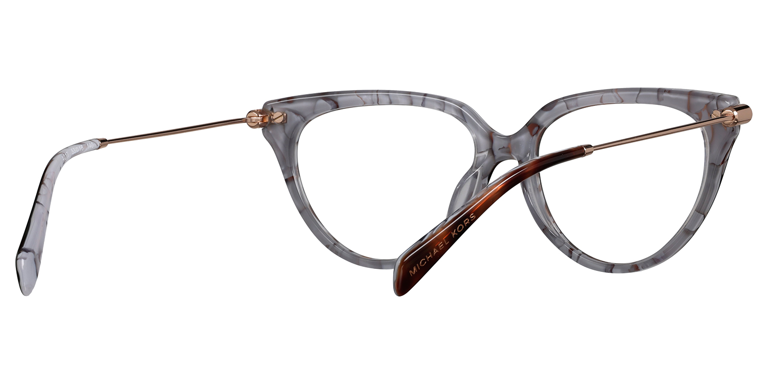 Michael Kors Light Brown Cat Eye Full Rim Plastic Women\'s Eyeglass Frames Michael Kors MK4146U Montego Bay tortoise frame main image 2