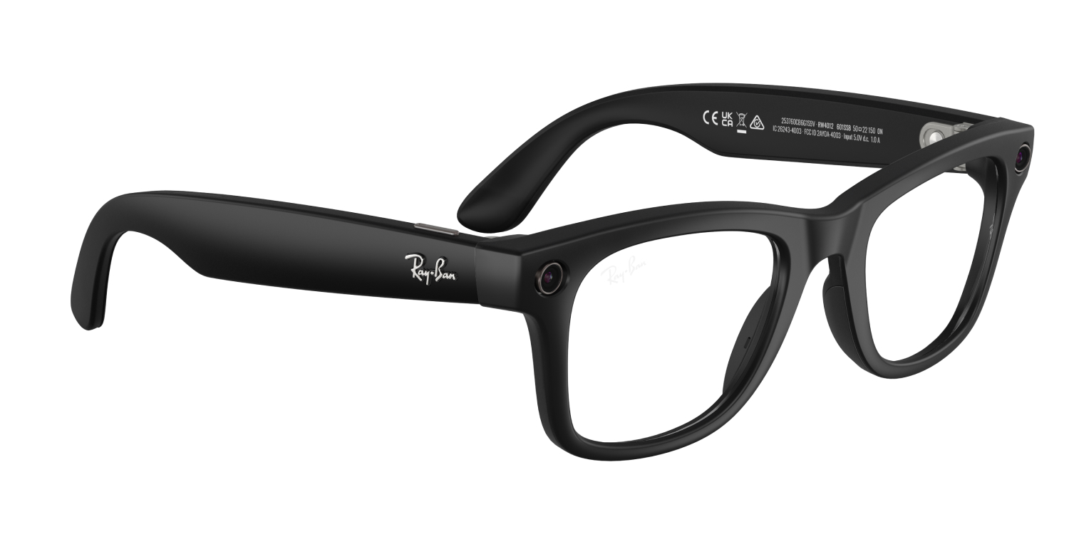 Ray-Ban® Meta Wayfarer Gen 2 Matte Black Shiny Blue